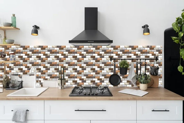 Waterproof Wall Sticker, 24pcs/set 3D Brick Design Self-Adhesive Waterproof Wall Sticker
