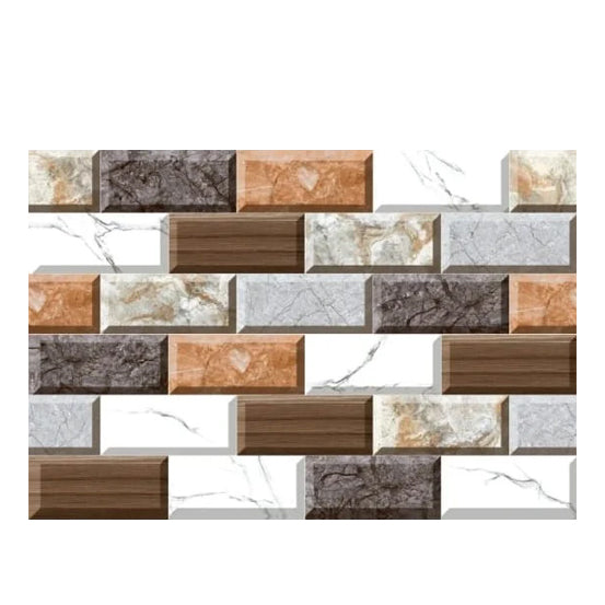 Waterproof Wall Sticker, 24pcs/set 3D Brick Design Self-Adhesive Waterproof Wall Sticker