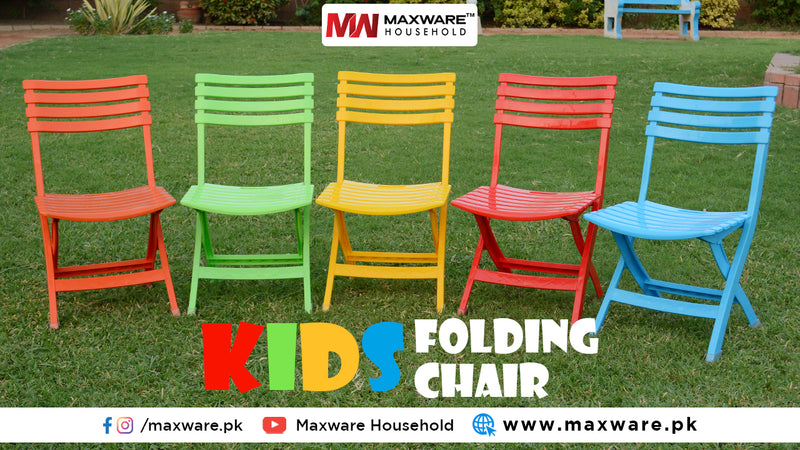 Kids Folding Chair – Load Bearing Upto 50 Kgs (random Color) Maxware