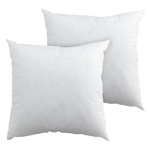 Sofa Cushions Set of Five White - Filled with Imported Ball Fiber polyester Mobile Sathi