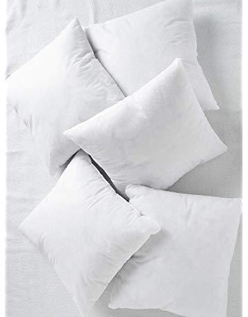 Sofa Cushions Set of Five White - Filled with Imported Ball Fiber polyester Mobile Sathi