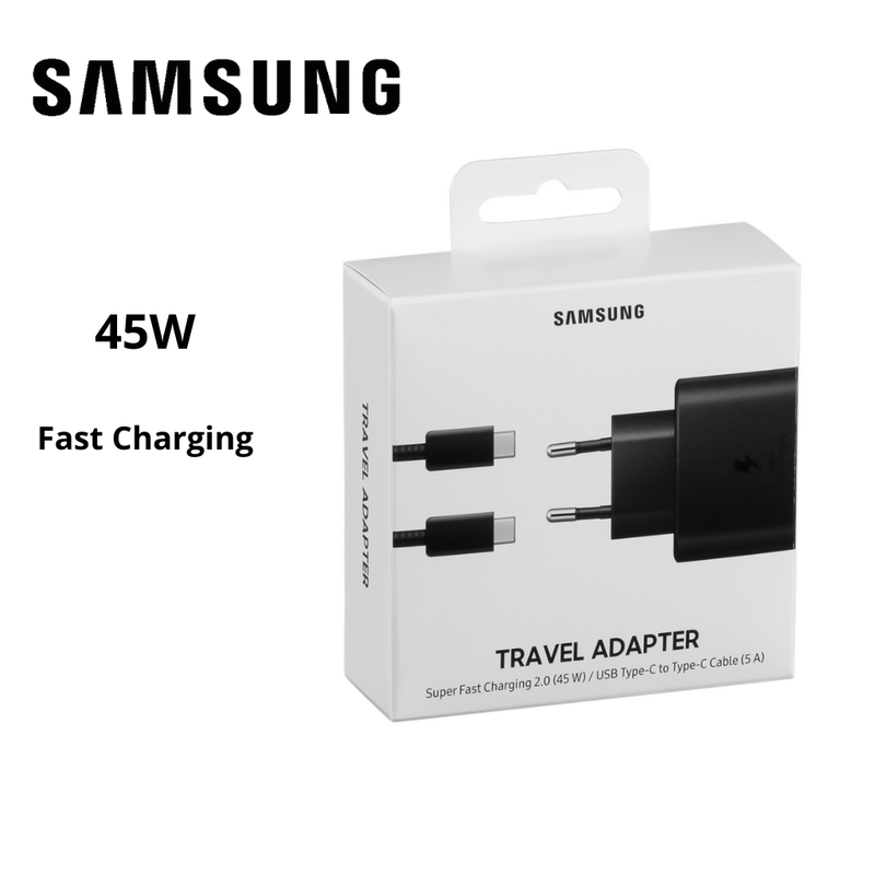 100% Original Samsung 45 W Super Fast Charger with Type C to Type C Cable (Global Certified Charger) Pd Charger For all Mobile Phone ibetterlife