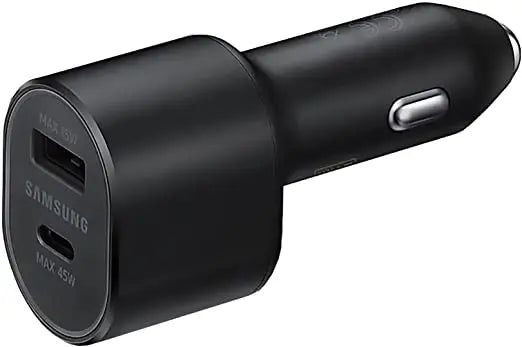 SAMSUNG Super Fast Dual Car Charger (45W+15W) Two Ports EP-L5300 Black Mobile Sathi