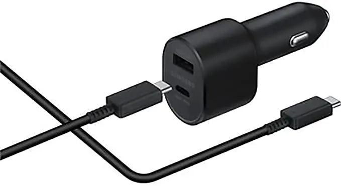 SAMSUNG Super Fast Dual Car Charger (45W+15W) Two Ports EP-L5300 Black Mobile Sathi