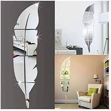 Silver Acrylic Leaf Mirror