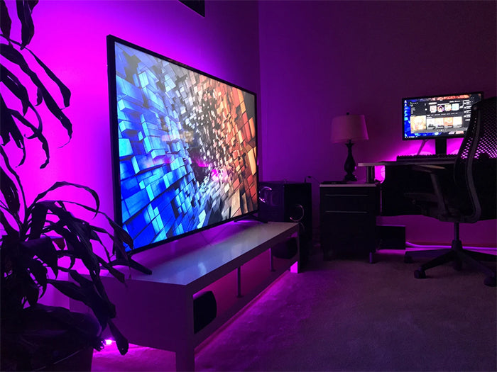 Best Quality RGB Led Strip Light 5M Waterproof Remote control RGB Light and 12V Adapter Rgb Lights For Gaming Room - Complete Kit Mobile Sathi