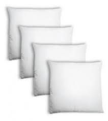 Sofa Cushions Set of Five White - Filled with Imported Ball Fiber polyester Mobile Sathi